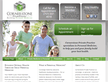 Tablet Screenshot of cornerstoneprivatepractice.com